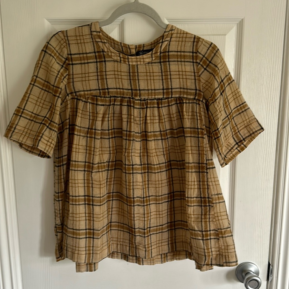 Etoile Isabel marant plaid wool blouse
